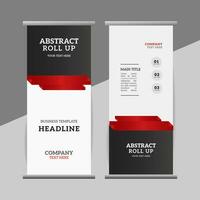 modern roll up banner template with abstract design vector