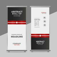 modern roll up banner template with abstract design vector