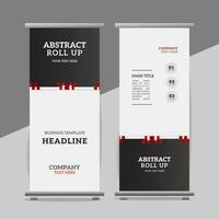 modern roll up banner template with abstract design vector