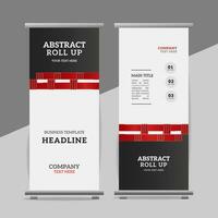 modern roll up banner template with abstract design vector