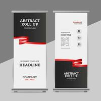 modern roll up banner template with abstract design vector