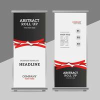 modern roll up banner template with abstract design vector