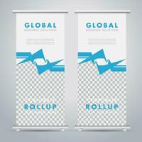 Modern roll up banner design template. flyer. pull up. presentation. brochure. poster. advertisement. print media vector