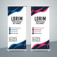 professional business roll up display standee template design vector