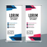 professional business roll up display standee template design vector