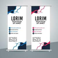 professional business roll up display standee template design vector