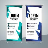 professional business roll up display standee template design vector