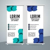 professional business roll up display standee template design vector