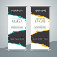 business roll up banner design display standee for presentation purpose vector