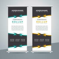 business roll up banner design display standee for presentation purpose vector