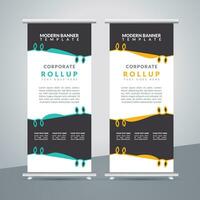 business roll up banner design display standee for presentation purpose vector