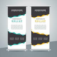 business roll up banner design display standee for presentation purpose vector