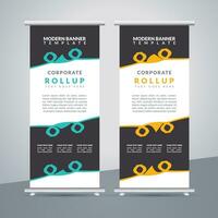 business roll up banner design display standee for presentation purpose vector