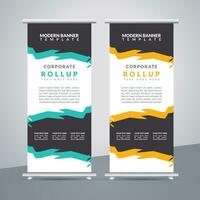 business roll up banner design display standee for presentation purpose vector