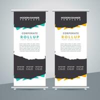 business roll up banner design display standee for presentation purpose vector