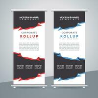 business roll up banner design display standee for presentation purpose vector