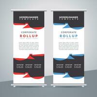 business roll up banner design display standee for presentation purpose vector