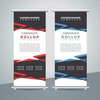 business roll up banner design display standee for presentation purpose vector