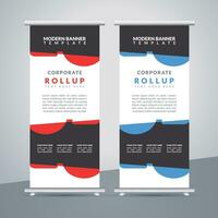 business roll up banner design display standee for presentation purpose vector