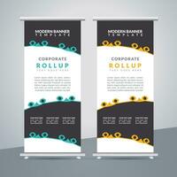 business roll up banner design display standee for presentation purpose vector