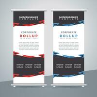 business roll up banner design display standee for presentation purpose vector