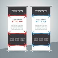 business roll up banner design display standee for presentation purpose vector