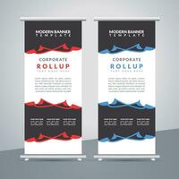 business roll up banner design display standee for presentation purpose vector