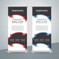 business roll up banner design display standee for presentation purpose vector