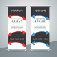 business roll up banner design display standee for presentation purpose vector