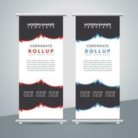 business roll up banner design display standee for presentation purpose vector