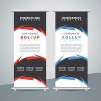 business roll up banner design display standee for presentation purpose vector