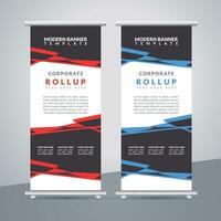 business roll up banner design display standee for presentation purpose vector