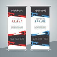 business roll up banner design display standee for presentation purpose vector