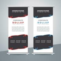 business roll up banner design display standee for presentation purpose vector