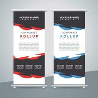 business roll up banner design display standee for presentation purpose vector