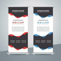 business roll up banner design display standee for presentation purpose vector