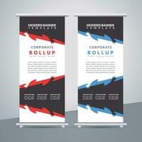 business roll up banner design display standee for presentation purpose vector