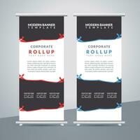 business roll up banner design display standee for presentation purpose vector