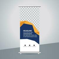 professional business roll up display standee template design vector