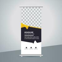 professional business roll up display standee template design vector