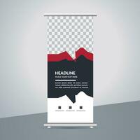 professional business roll up display standee template design vector