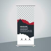 professional business roll up display standee template design vector