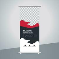 professional business roll up display standee template design vector