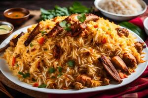 AI generated indian biryani recipe photo