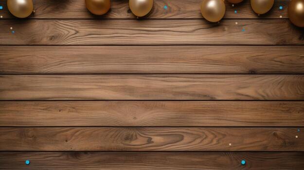 AI generated A rustic wood grain background with space for custom text for cozy and intimate birthday celebration photo