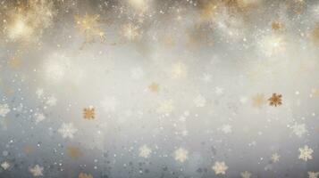 AI generated A gold and silver themed background with a subtle snowflake pattern photo