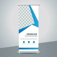 business roll up banner design display standee for presentation purpose vector