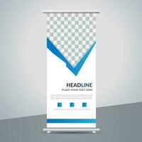 business roll up banner design display standee for presentation purpose vector