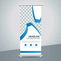 business roll up banner design display standee for presentation purpose vector