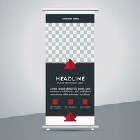 business roll up banner design display standee for presentation purpose vector